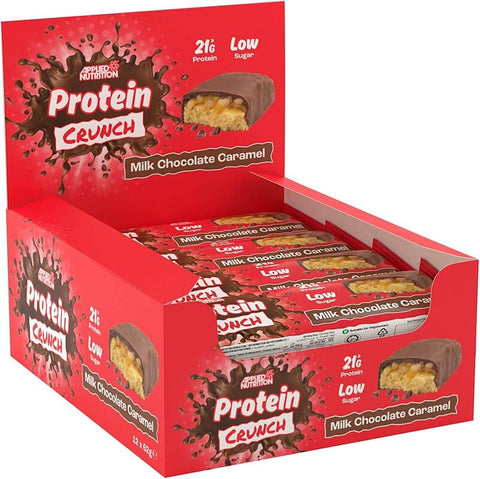 BOX -Applied Nutrition Protein Crunch Milk Chocolate Caramel 12 x 62 g