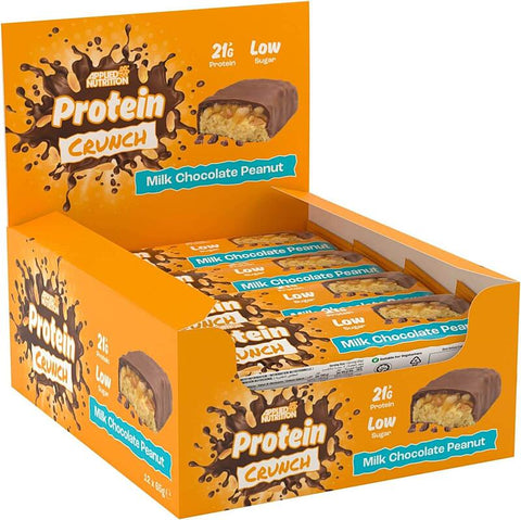 BOX -Applied Nutrition Protein Crunch Milk Chocolate Peanut 12 x 62g