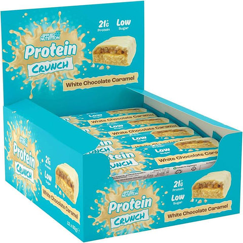 BOX -Applied Nutrition Protein Crunch White Chocolate Caramel 12 x 62 g