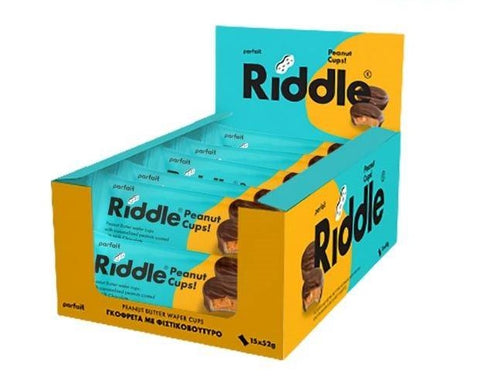 BOX - RIDDLE WAFER CUPS  PEANU TBUTTER 15x50 g