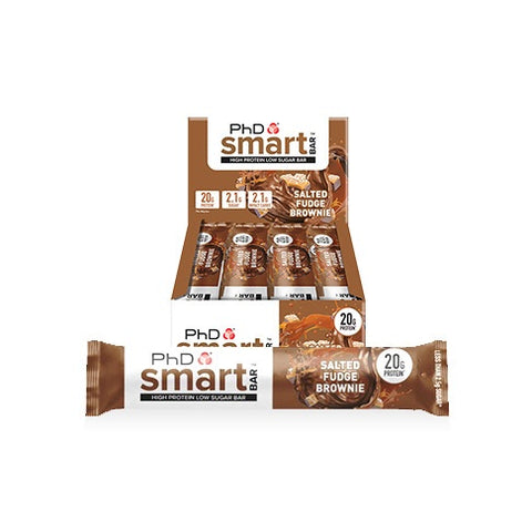 BOX - PHD Smart Bar Salted Fudge Brownie 12X64G