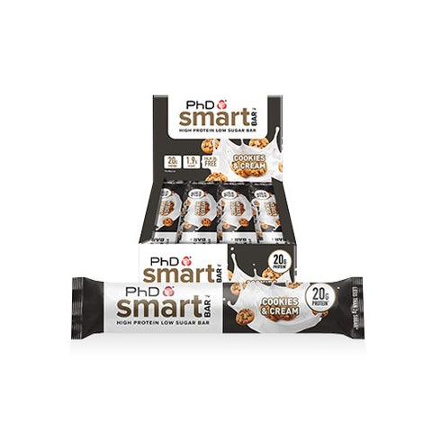 BOX -PHD Smart Bar Cookies & Cream 12X64G