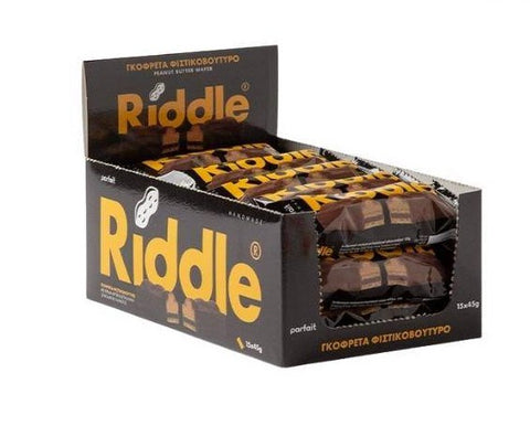 BOX - RIDDLE WAFER BARS  PEANUT BUTTER 15x45 g