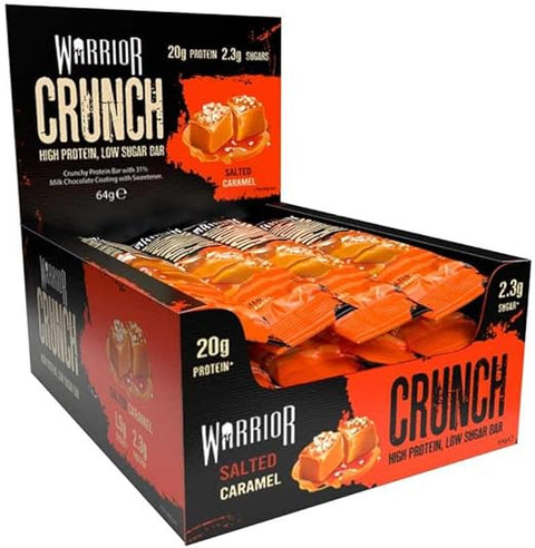 BOX - Warrior Crunch Bar Salted Caramel  12X64 G