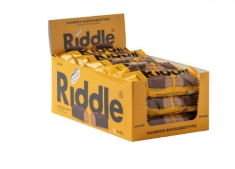 BOX - RIDDLE WAFER BARS  PEANUT BUTTER  CHOCOLATE 15x45 g