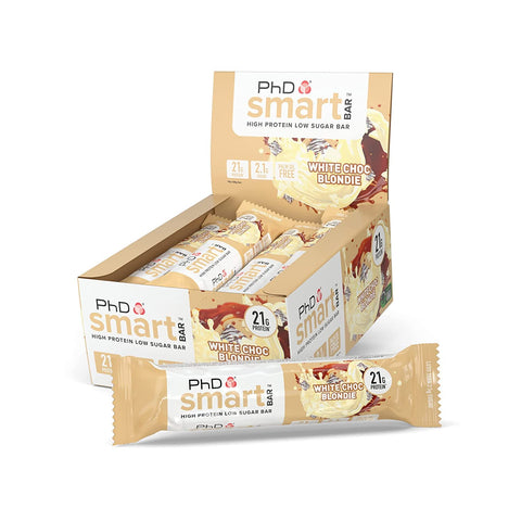 BOX - PHD Smart Bar White Choc Blondie 12X64 G