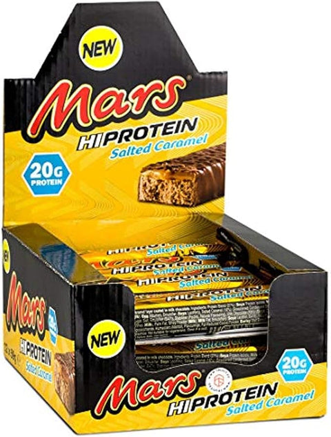 BOX -Mars Hi Protein Salted caramel 12 X59 G