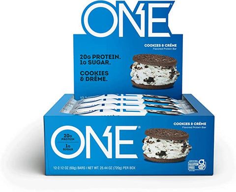 BOX - ONE Protein Bar Cookies & Creame 12X60 G