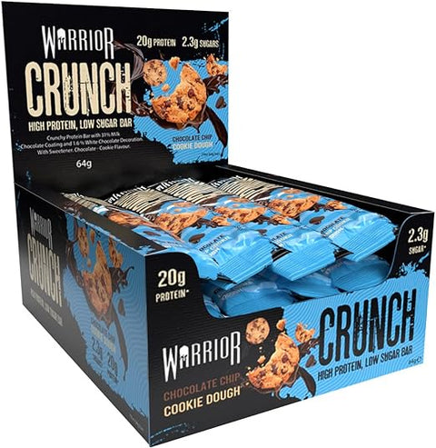 BOX - Warrior Crunch Bar  CHCOLATE CHIP COOKIE DOUGH 12 X 64 G