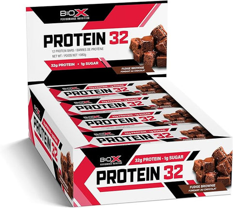 BOX- BIOX PROTEIN 32 BAR FUDGE BROWNIE 12 X 90 G