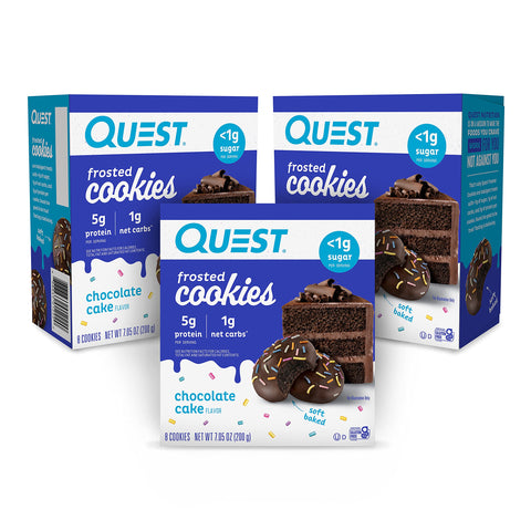 BOX - Quest Frosted Cookie Chocolate Cake 8x25 g