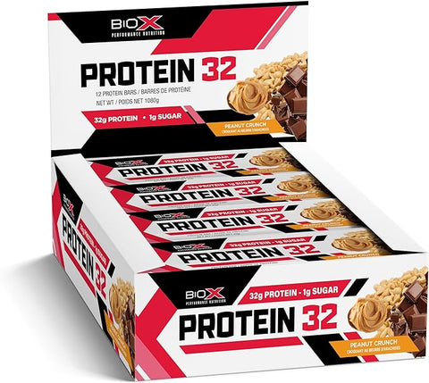 BOX- BIOX PROTEIN 32 BAR PEANUT CRUNCH 12 X 90 G