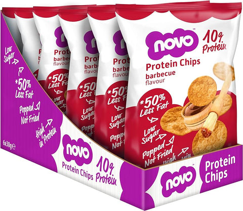 BOX NOVO PROTEIN CHIPS BBQ 6 x45 G