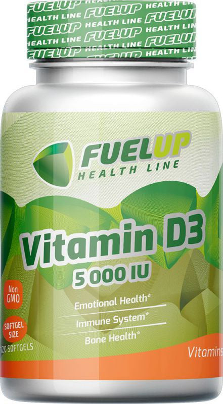 FUELUP VITAMIN D3 5000 IU, 120 SOFT GELS