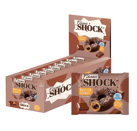 BOX - Fitnes Shock Protein Donut  Chocolate 9 X 70 G