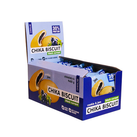 BOX -CHIKA BISCUIT  Cookie Black Currant Biscuit 9x50g