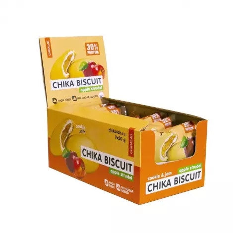 BOX -CHIKA BISCUIT  Cookie Apple Strudel Biscuit 9x50g