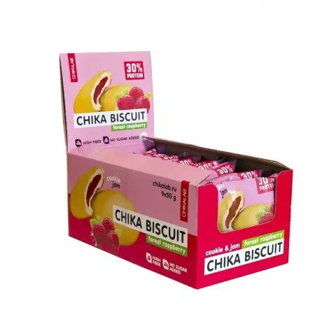 BOX -CHIKA BISCUIT  Cookie Forest Raspberry Biscuit 9x50g