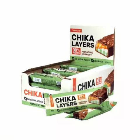 BOX -CHIKABAR  Protein Bar PISTACHIO CREAM 20x60 g