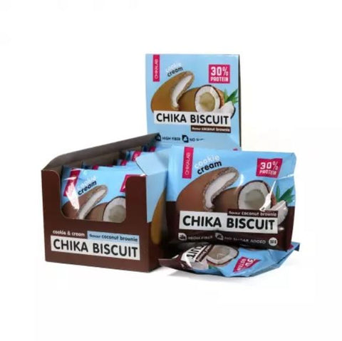 BOX -CHIKA BISCUIT Cookie Coconut Brownie 9x50g